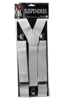 Morris Costumes 1920's White Braces Accessory