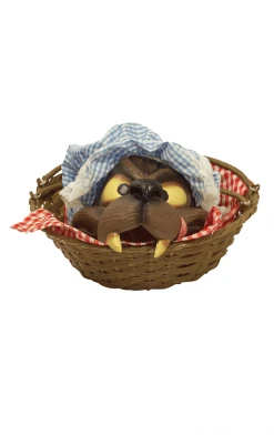 Rubies Basket With Wolf Head Accessory