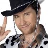 Smiffys American / USA Cowboy Black Hat Accessory 2 Smiffys American / USA Cowboy Black Hat Accessory