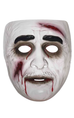 Generic Transparent Zombie Male Facepiece Halloween