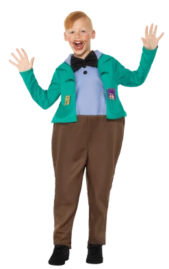 Smiffys Book Characters Kids Augustus Gloop Costume