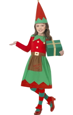 Smiffys Kids Elf Dress Costume Christmas