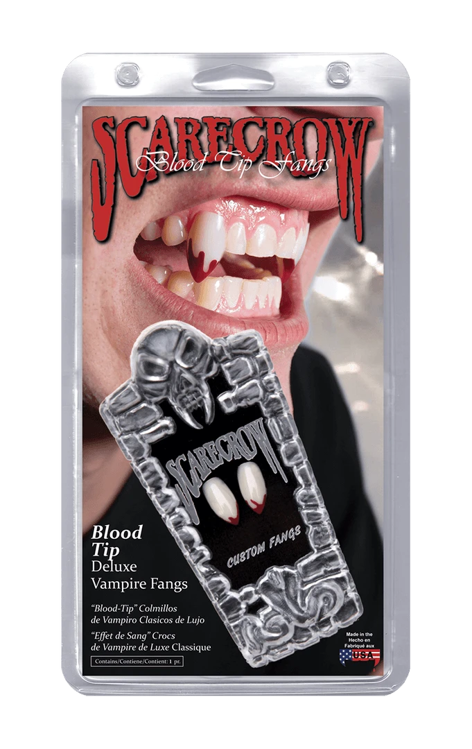 Scarecrow Classic Blood Tip Fangs Halloween 3 Scarecrow Classic Blood Tip Fangs Halloween