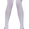 Smiffys Angels Thigh High White Bow Stockings 1 Smiffys Angels Thigh High White Bow Stockings