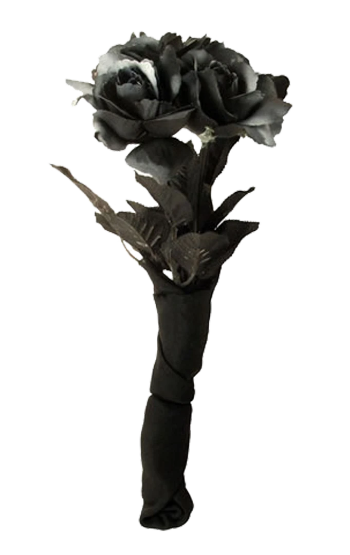 Smiffys Black Corpse Bride Rose Bouquet Victorian 3 Smiffys Black Corpse Bride Rose Bouquet Victorian