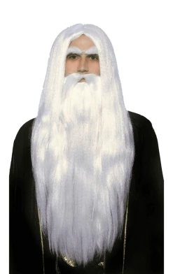 Bristol Novelty Cosplay & Comic Con Merlin Wig And Beard Set