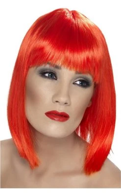 Smiffys Burlesque & Moulin Rouge Red Glam Wig