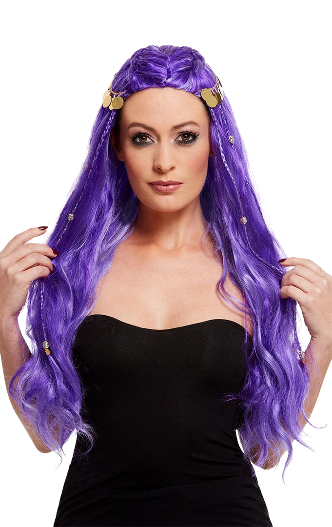 Smiffys Purple Fortune Teller Wig 3 Smiffys Purple Fortune Teller Wig