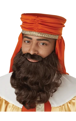 California Costumes Christmas Brown Nativity Wise Man Beard