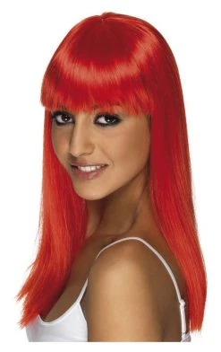 Smiffys Glamourama Wig Neon Red