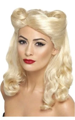 Smiffys 40s Pin Up Wig Blonde