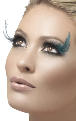 Smiffys Black Feather Plume Eyelashes Festivals
