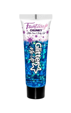 PaintGlow Aliens Blue Iridescent Chunky Glitter Gel