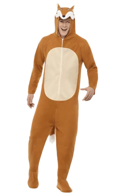 Smiffys Adult Fox Onesie Costume Animals