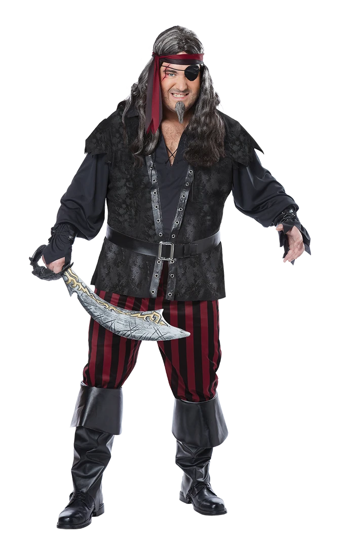 California Costumes Book Characters Mens Plus Size Ruthless Rogue Pirate Costume 3 California Costumes Book Characters Mens Plus Size Ruthless Rogue Pirate Costume