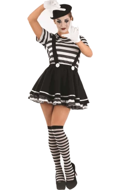 Fun Shack Halloween Muted Mime Artiste Costume