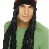 Smiffys Rasta Hat With Dreadlocks Accessory