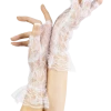 Smiffys Dolls Adult White Short Lace Fingerless Gloves