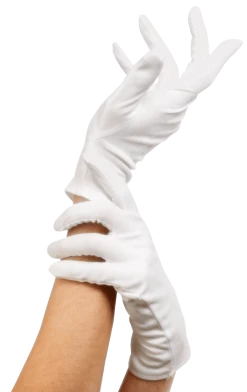 Smiffys Plain Adult White Gloves Book Characters
