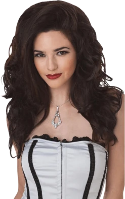 California Costumes Seductress Long Brown Wig Movies