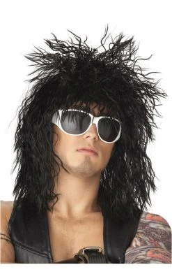 California Costumes Music & Pop/Rock Stars Black Rocker Wig