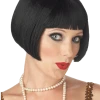 California Costumes All Decades /Era Costumes 20s Flapper Black Wig 2 California Costumes All Decades /Era Costumes 20s Flapper Black Wig