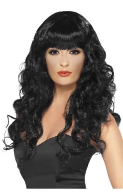 Smiffys Curly Black Wig