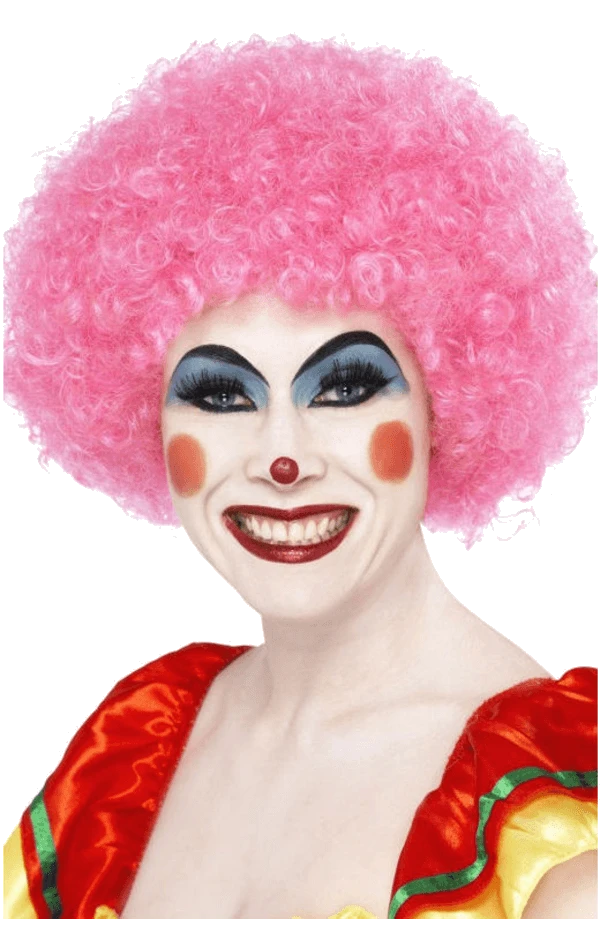 Bristol Novelty Pink Clown Afro Wig 3 Bristol Novelty Pink Clown Afro Wig