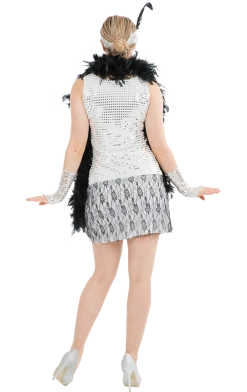 Orion Costumes Costumes Under £20 Womens 1920s Silver Flapper Costume 7 Orion Costumes Costumes Under £20 Womens 1920s Silver Flapper Costume