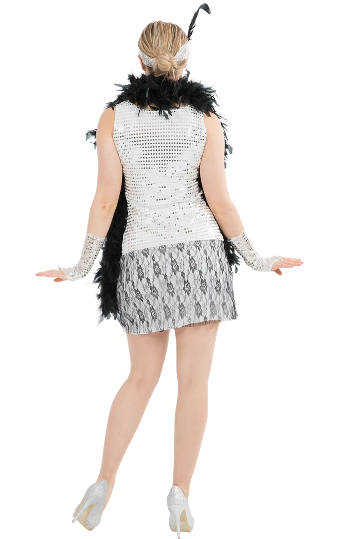 Orion Costumes Costumes Under £20 Womens 1920s Silver Flapper Costume 5 Orion Costumes Costumes Under £20 Womens 1920s Silver Flapper Costume
