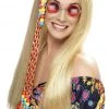 Smiffys Wigs Hippie Long Blonde Wig
