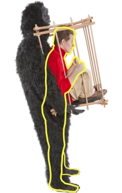 HouseHaunters Gorilla Cage Capture Costume Animals
