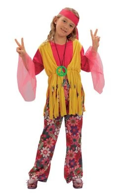 Bristol Novelty Kids 60s Hippy Girl Costume