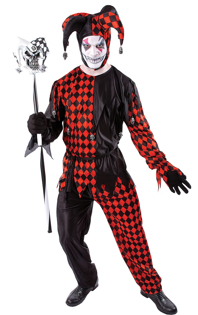 Orion Costumes Circus Mens Evil Harlequin Jester Costume 3 Orion Costumes Circus Mens Evil Harlequin Jester Costume