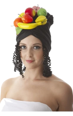 Bristol Novelty Food & Drink Fruit Hat With Hair
