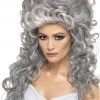 Smiffys Medea Witch Beehive Grey Wig Halloween