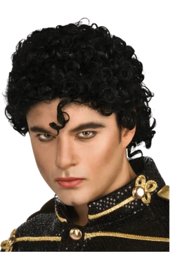 Rubies Curly Black Michael Jackson Wig Music & Pop/Rock Stars