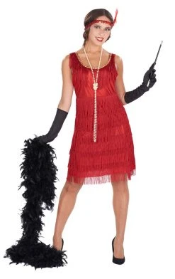 Orion Costumes Adult 1920s Red Flapper Costume Costumes Under £20