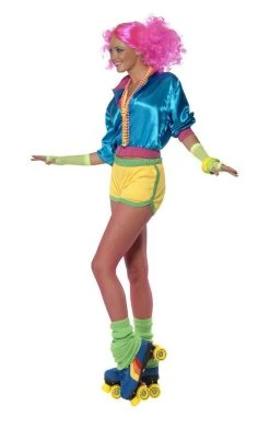 Smiffys Womens 80s Roller Disco Girl Costume