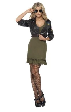 Smiffys Top Gun Diva Costume Military