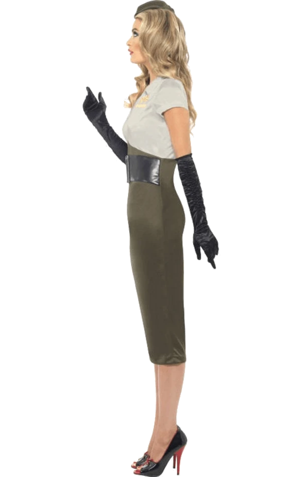 Smiffys Womens 1940s Army Girl Costume 4 Smiffys Womens 1940s Army Girl Costume