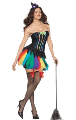 Party King Halloween Rainbow Witch Costume
