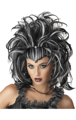 Palmer Halloween Black & White Evil Sorceress Wig