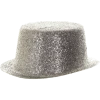Bristol Novelty Silver Glittery Top Hat