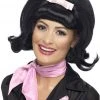 Smiffys 50s Sweetheart Black Wig All Decades /Era Costumes