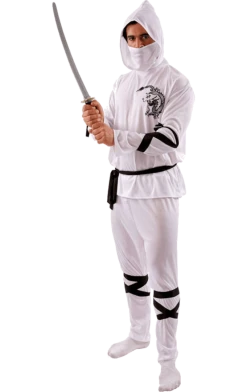 Orion Costumes Adult White Ninja Costume Costumes Under £20