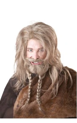 California Costumes Cavemen & Cavewomen Blonde Viking Wig & Facial Hair Set
