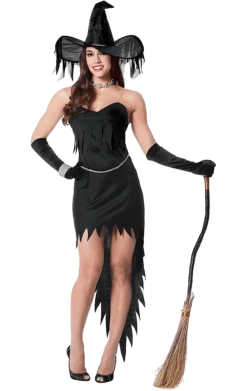 Franco Novelty All Adult Costumes Ladies Rhinestone Witch Costume