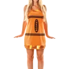 Orion Costumes Costumes Under £20 Womens Orange Crayon Dress Costume