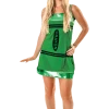 Orion Costumes Costumes Under £20 Womens Green Crayon Dress Costume